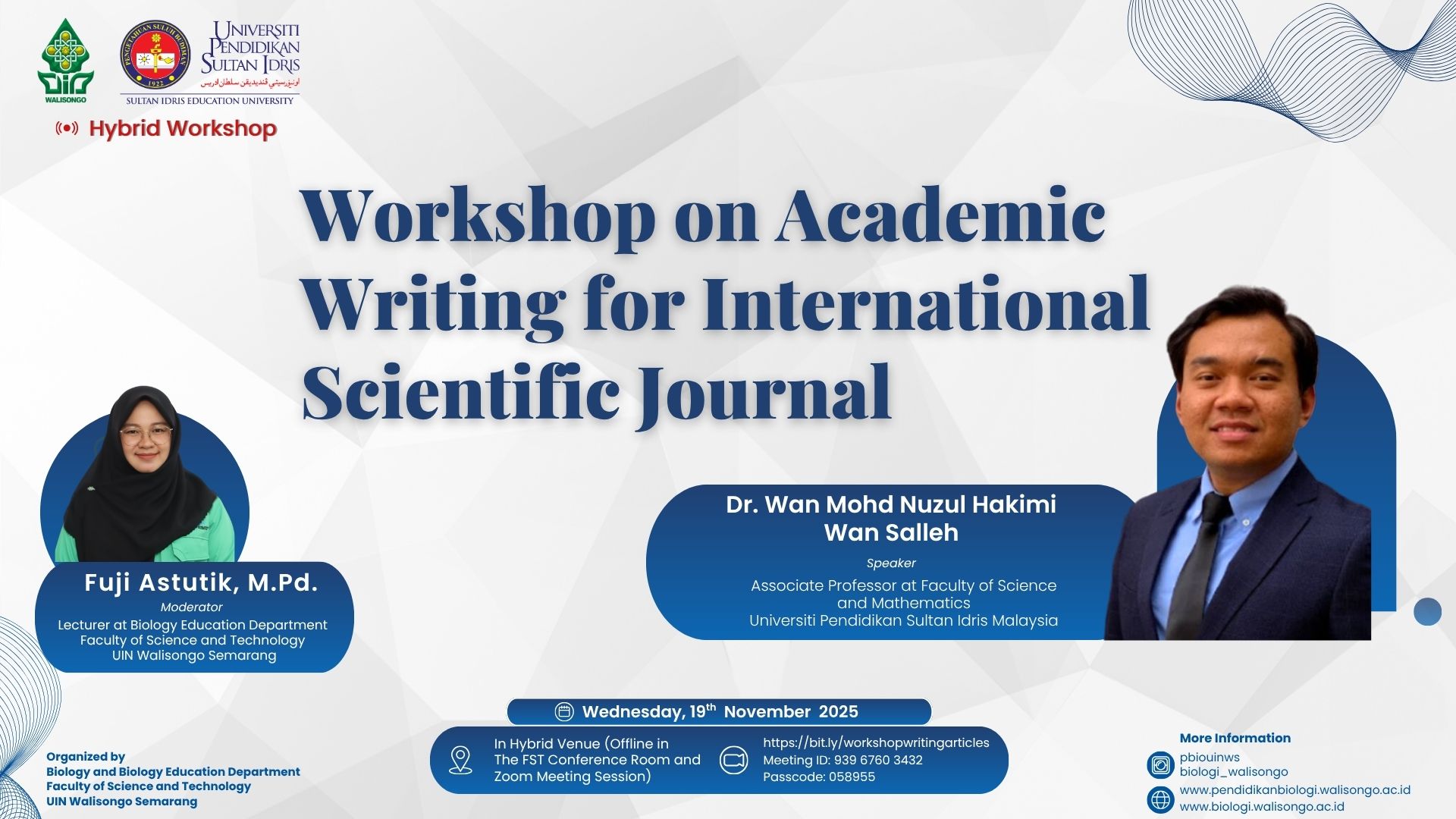 Workshop on Academic Writing for International Scientific Journals ...